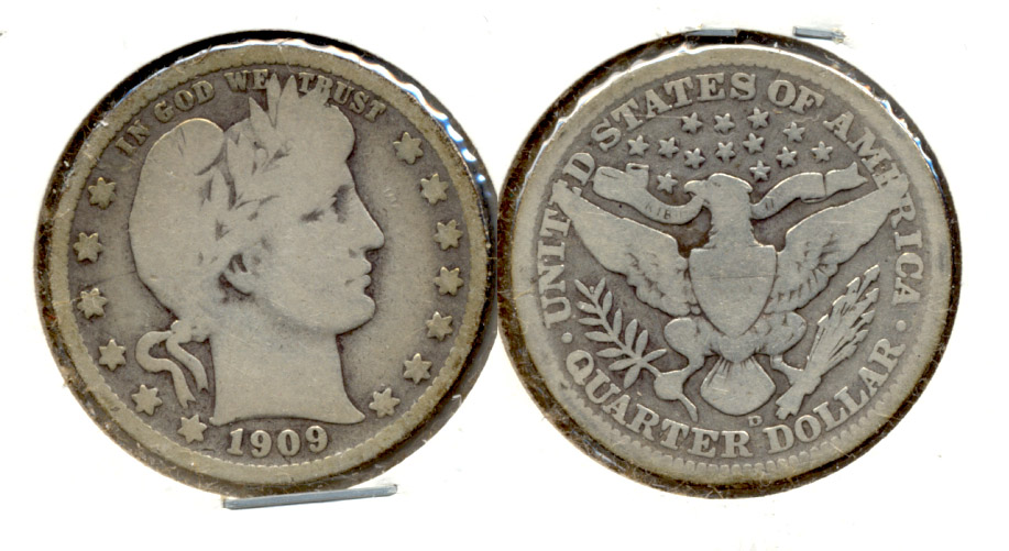1909-D Barber Quarter Good-4 c