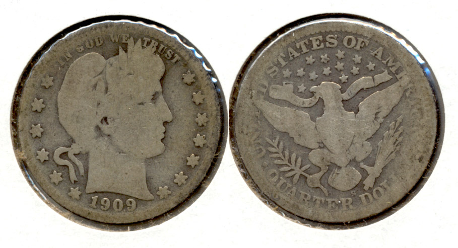 1909-S Barber Quarter AG-3 a