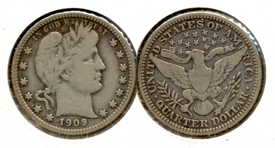 1909 Barber Quarter Fine-12 a