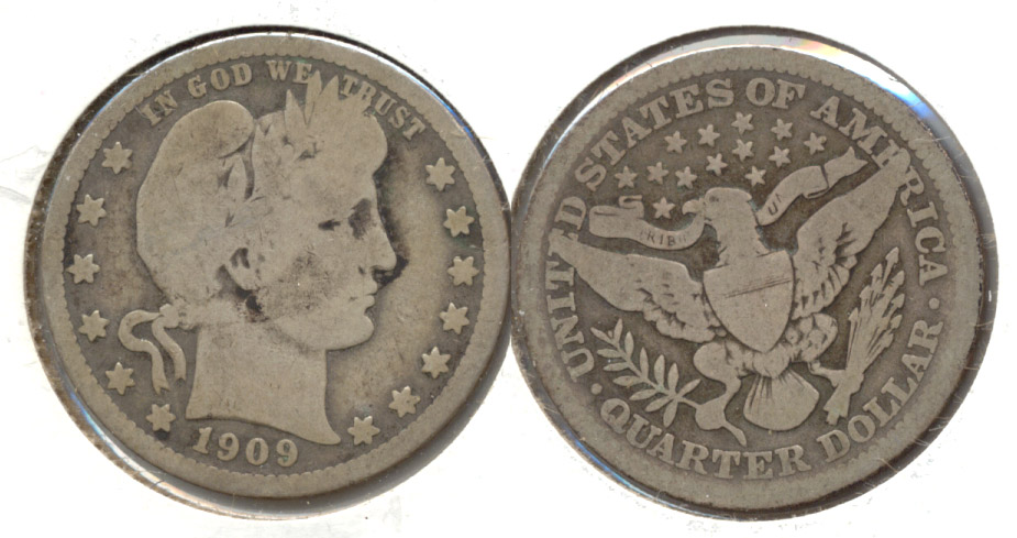 1909 Barber Quarter Good-4 e