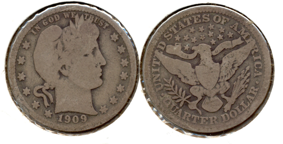 1909 Barber Quarter Good-4 j