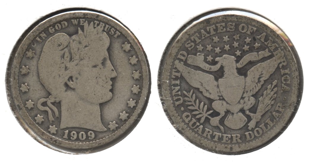 1909 Barber Quarter Good-4 #v