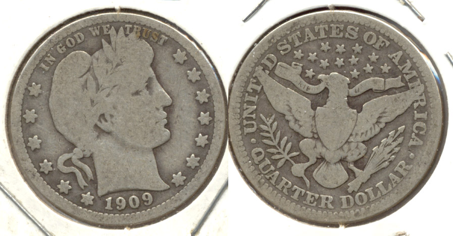 1909 Barber Quarter Good-6 a