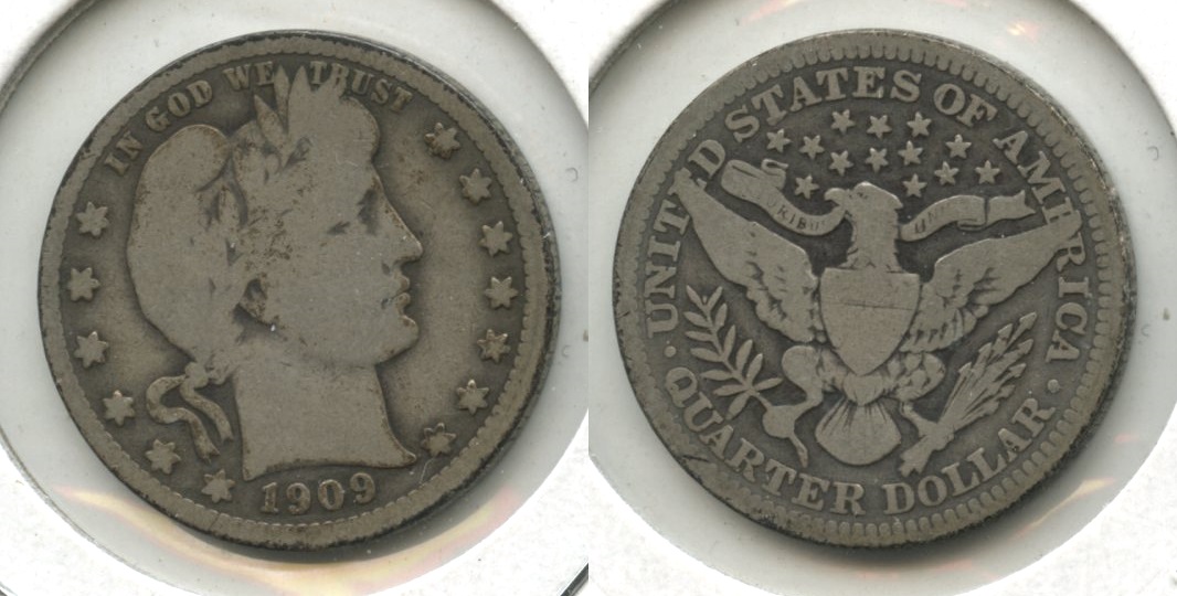 1909 Barber Quarter VG-8 #e