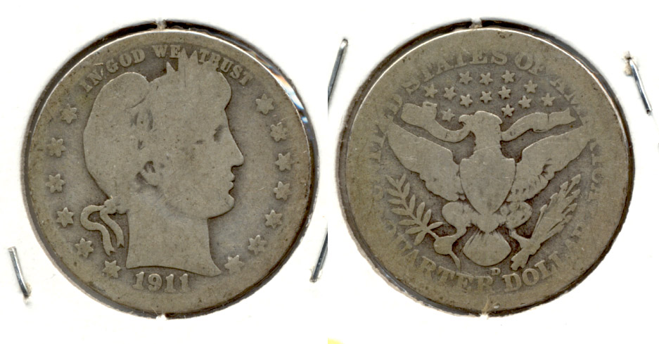 1911-D Barber Quarter AG-3