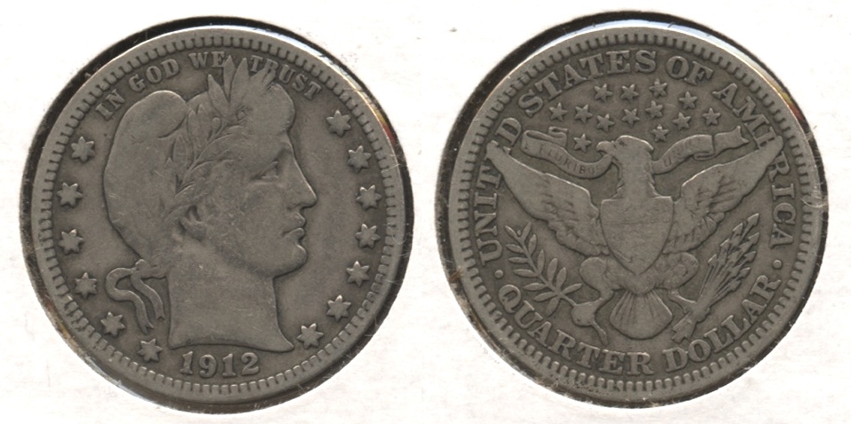 1912 Barber Quarter VG-8 #b