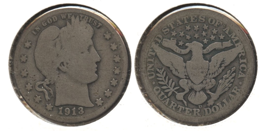 1913-D Barber Quarter Good-4 #g