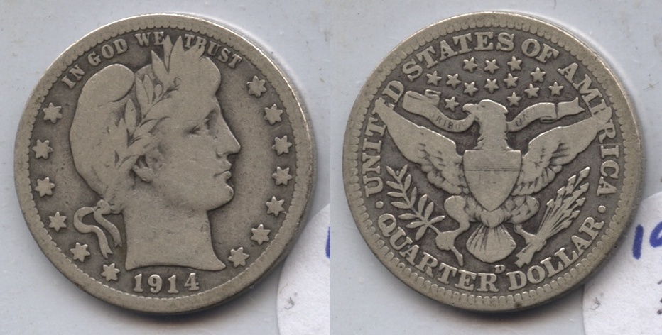 1914-D Barber Quarter Good-6