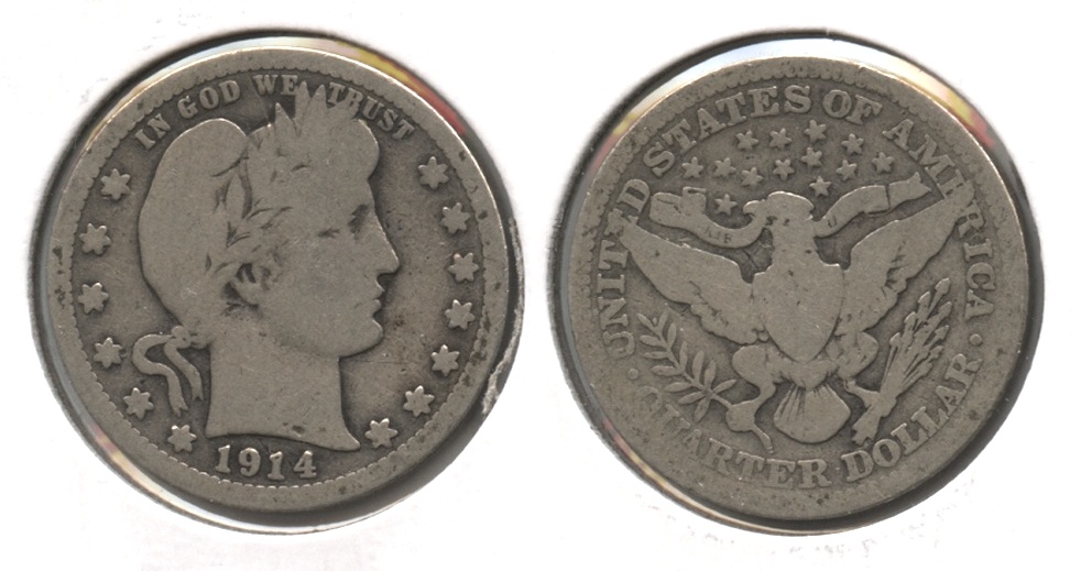 1914 Barber Quarter Good-4 #k