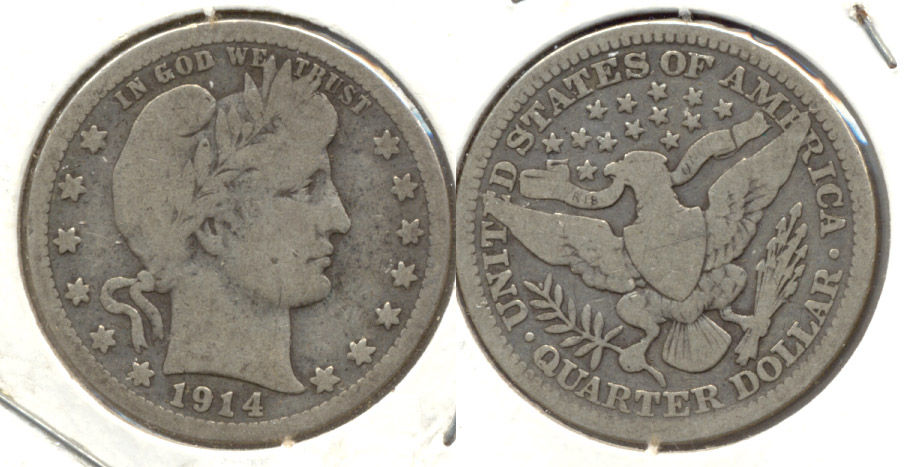 1914 Barber Quarter VG-8 b