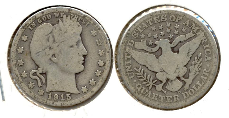 1915-D Barber Quarter Good-4 b
