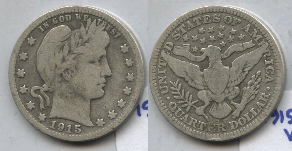 1915-D Barber Quarter VG-8 #c