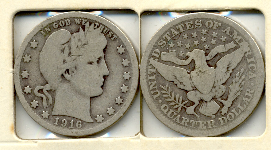 1916-D Barber Quarter Good-4 e