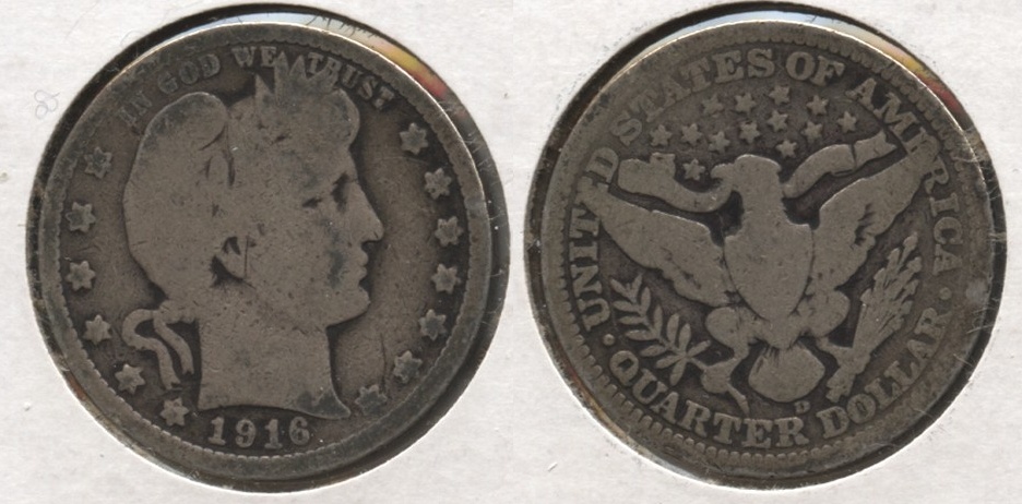 1916-D Barber Quarter Good-4 #q