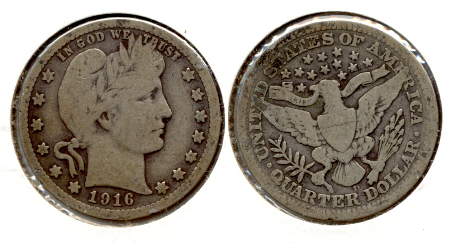 1916-D Barber Quarter VG-8