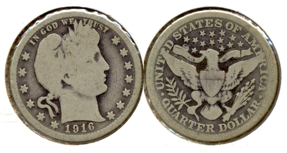 1916 Barber Quarter Good-4