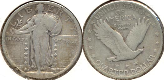 1918-D Standing Liberty Quarter Fine-12