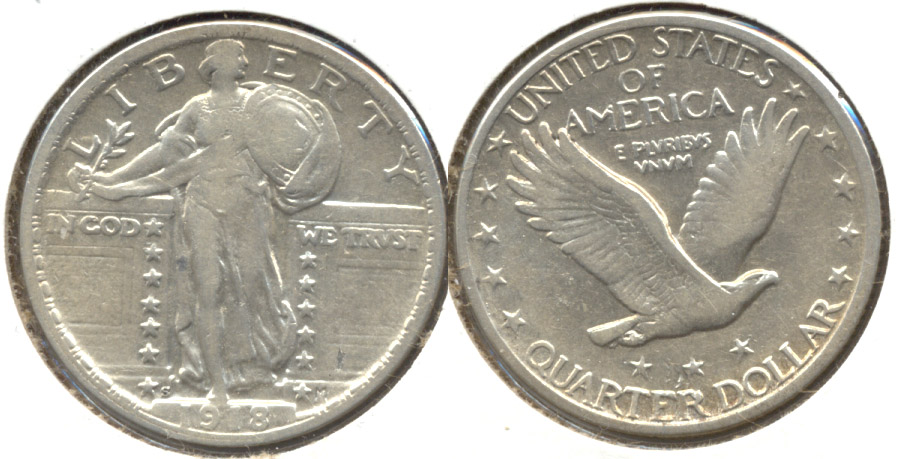 1918-S Standing Liberty Quarter VF-20 Dipped