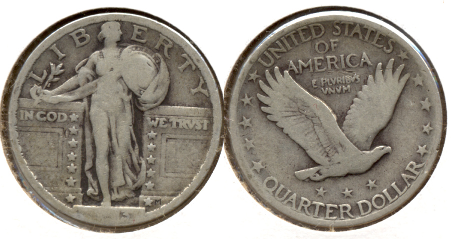 1923 Standing Liberty Quarter VG-8 c Weak Date