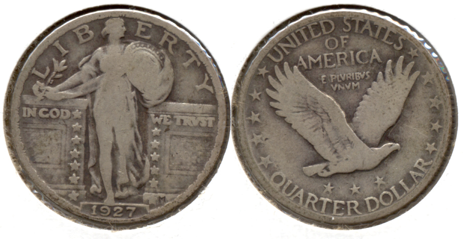 1927 Standing Liberty Quarter VG-8 d