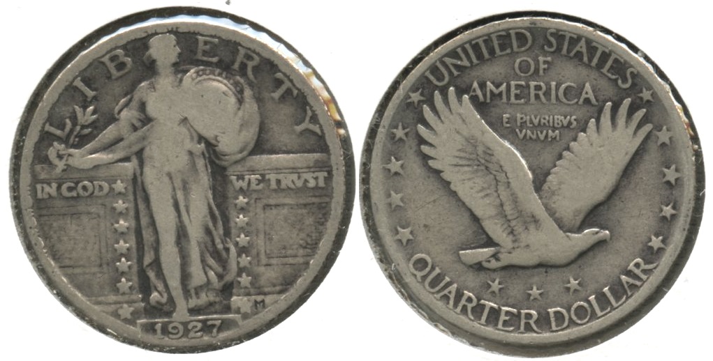 1927 Standing Liberty Quarter VG-8 #w
