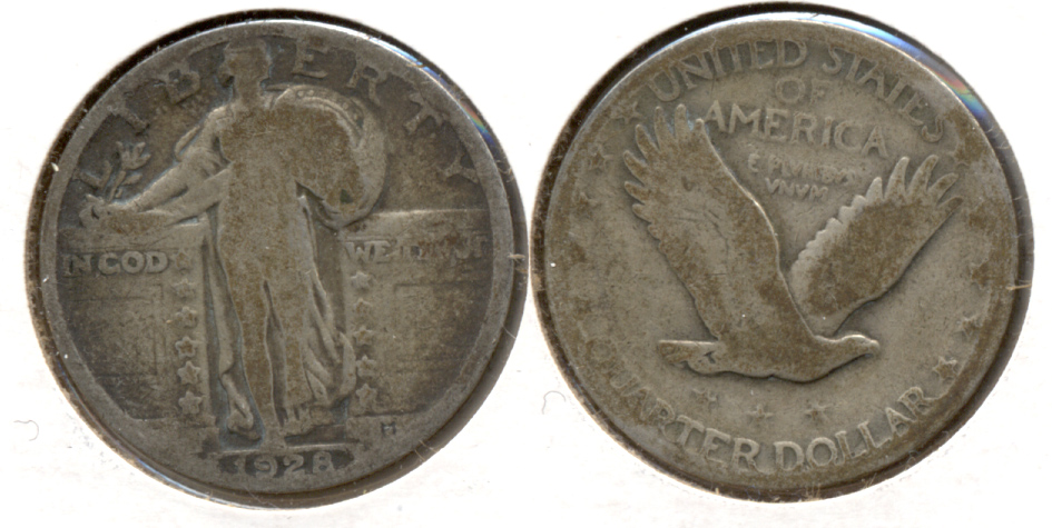 1928 Standing Liberty Quarter AG-3 a