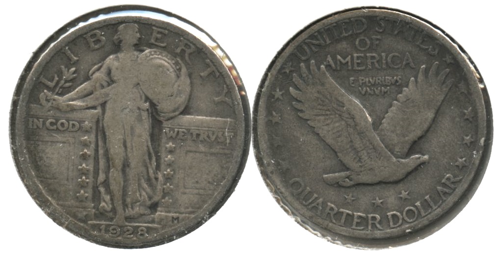 1928 Standing Liberty Quarter Fine-12 #a