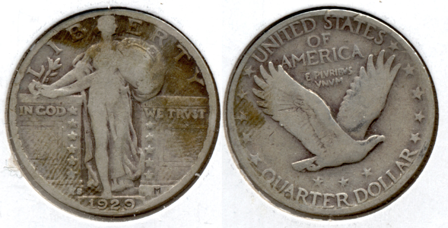 1929-S Standing Liberty Quarter VG-8 d