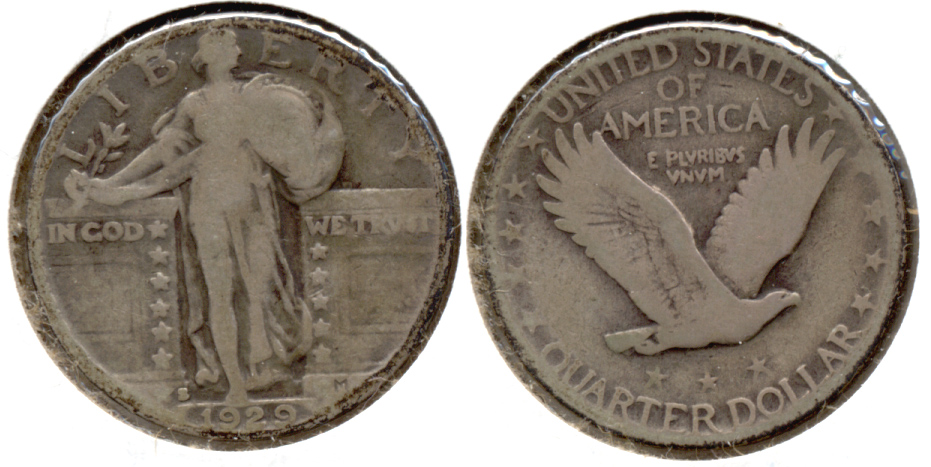 1929-S Standing Liberty Quarter VG-8 f