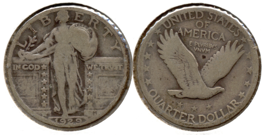 1929 Standing Liberty Quarter VG-8 l