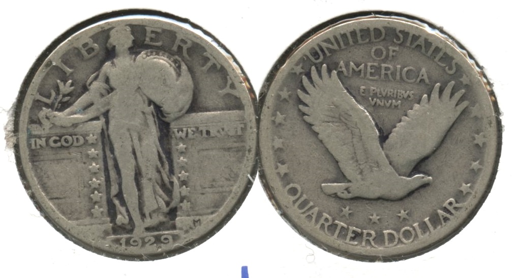 1929 Standing Liberty Quarter VG-8 #p