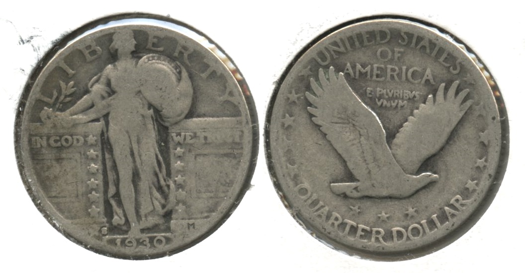 1930-S Standing Liberty Quarter VG-8 #d