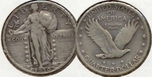 1930 Standing Liberty Quarter VF-20 c