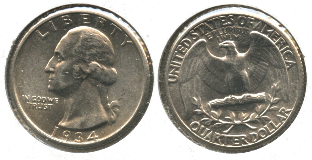 1934 Washington Quarter AU-55 #n