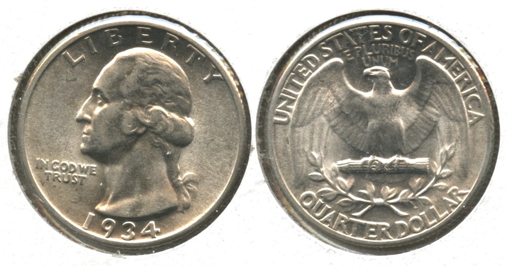 1934 Washington Quarter AU-58 #c