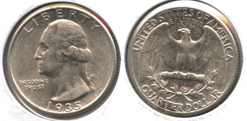 1935 Washington Quarter AU-50 #j