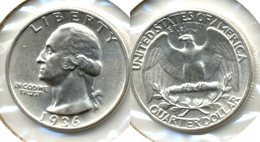 1936 Washington Quarter AU-55 a