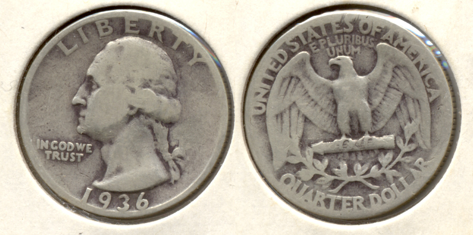 1936 Washington Quarter VG-8