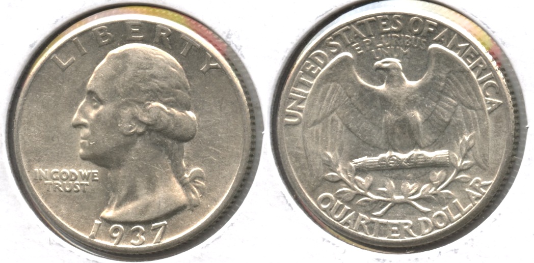 1937 Washington Quarter AU-50 #e