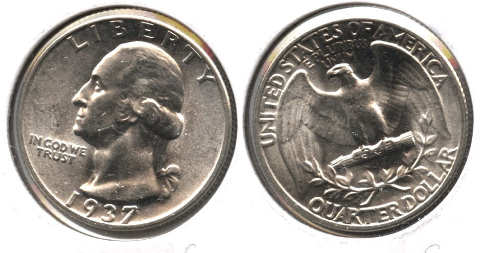 1937 Washington Quarter MS-63 d