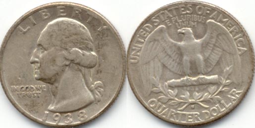 1938-S Washington Quarter VF-20