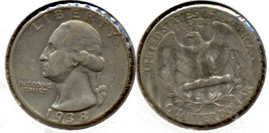 1938 Washington Quarter VF-20 c
