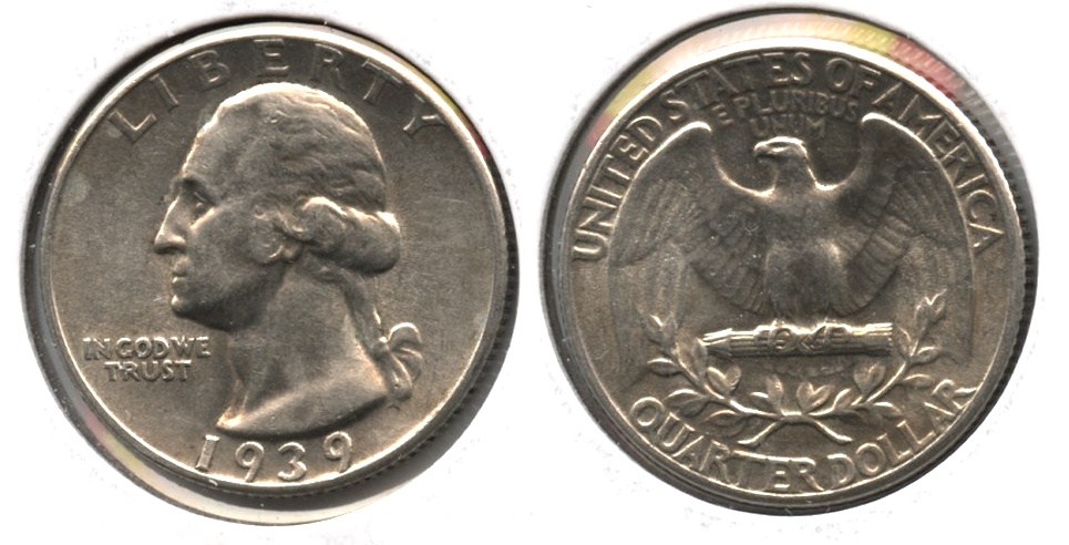 1939 Washington Quarter AU-50 q