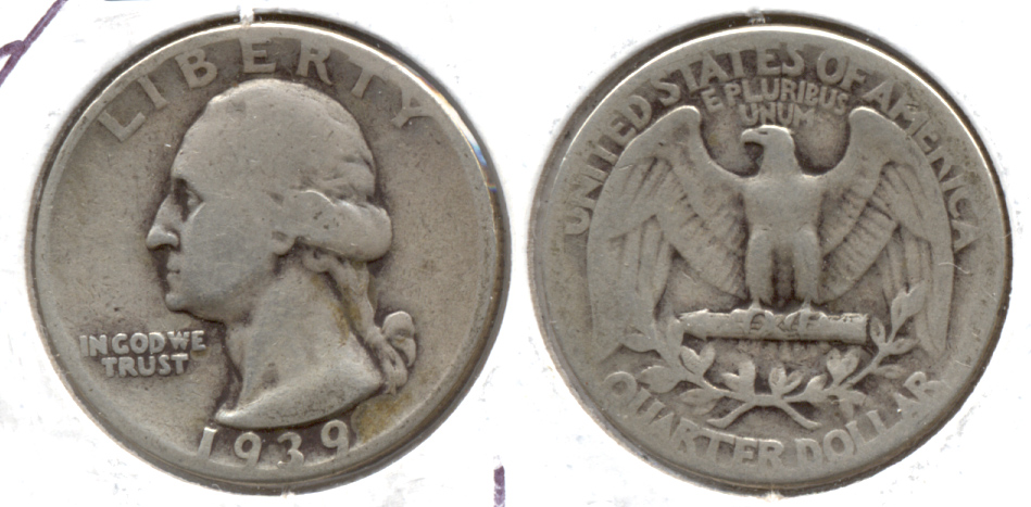 1939 Washington Quarter Good-4