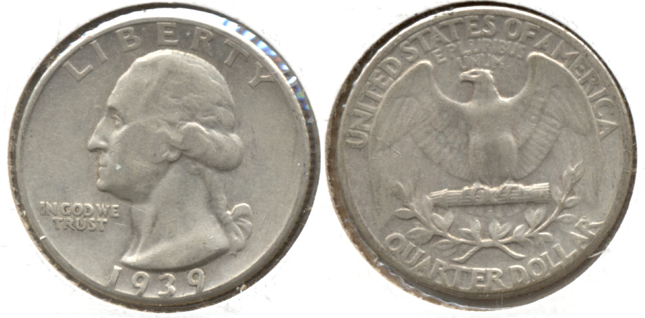 1939 Washington Quarter VF-20