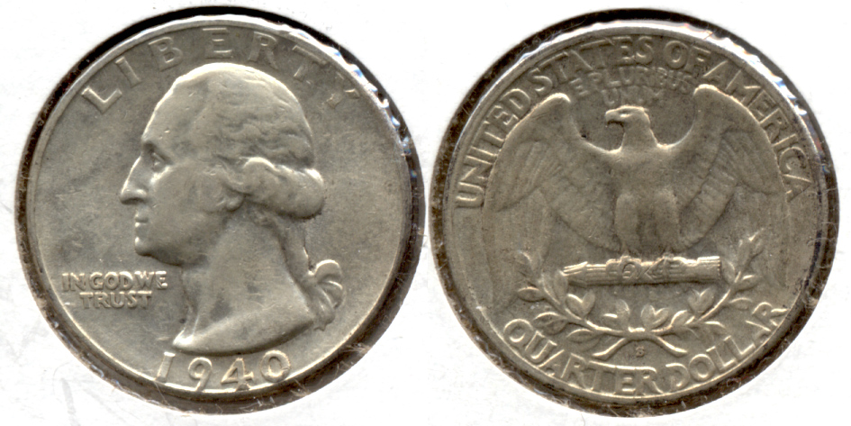 1940-S Washington Quarter AU-50 d
