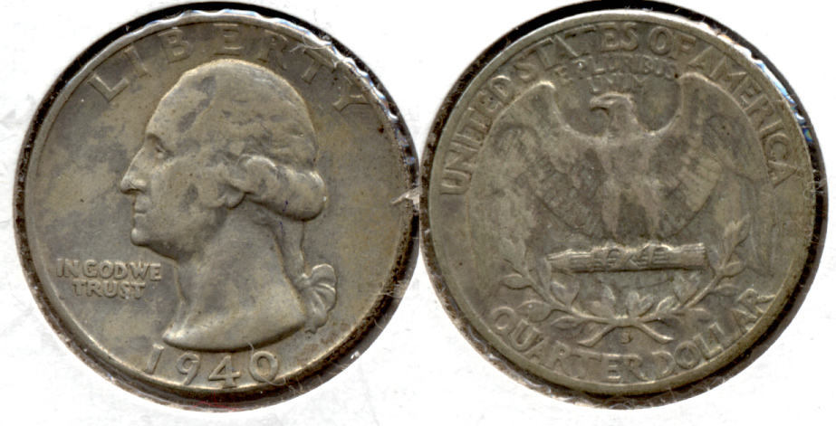 1940-S Washington Quarter VF-20 a