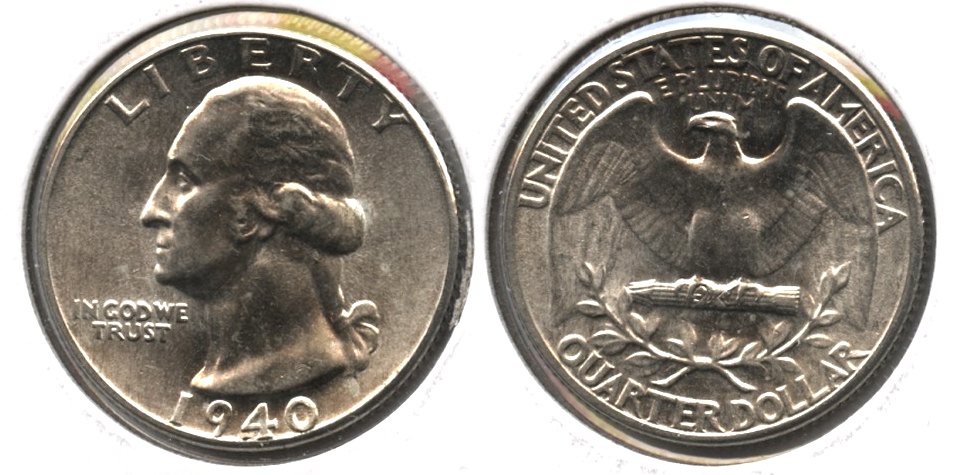 1940 Washington Quarter AU-55 c