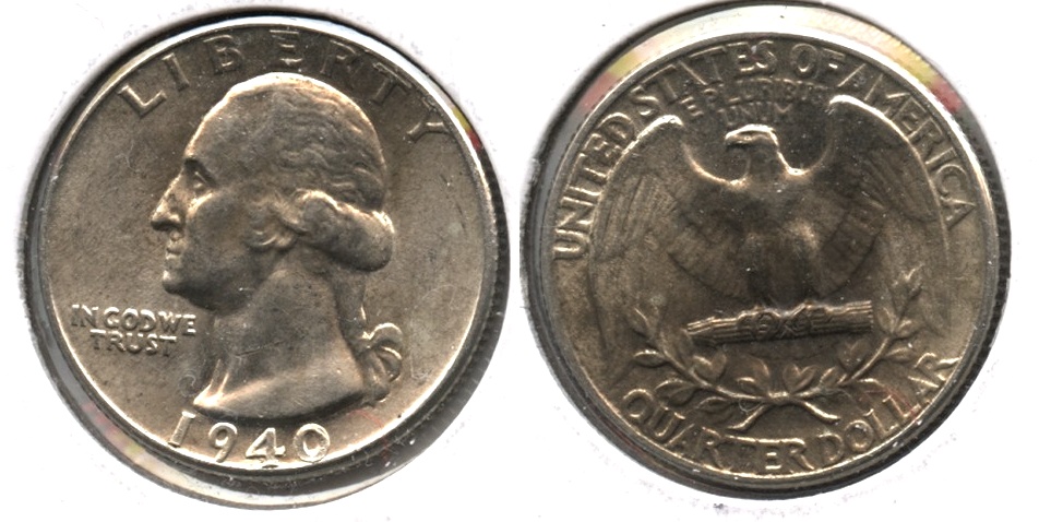 1940 Washington Quarter MS-60 g