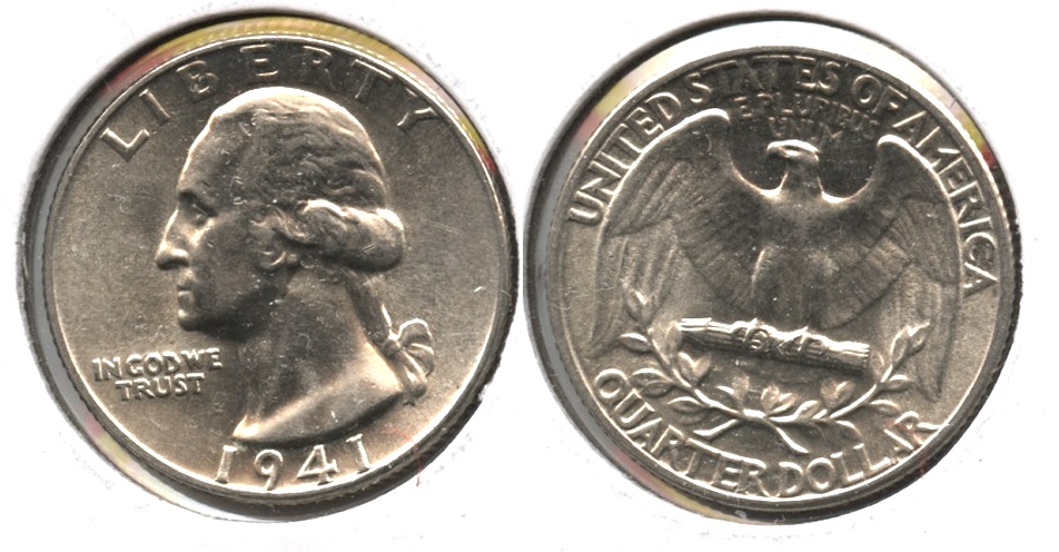 1941 Washington Quarter MS-60 h